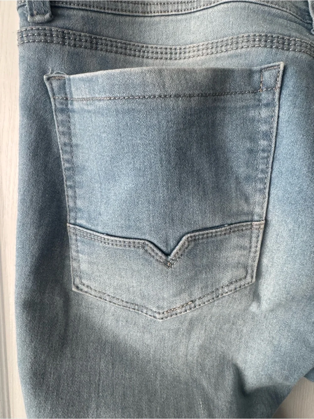 Diesel Light Blue Denim Jeans Straight Fit Cotton 38